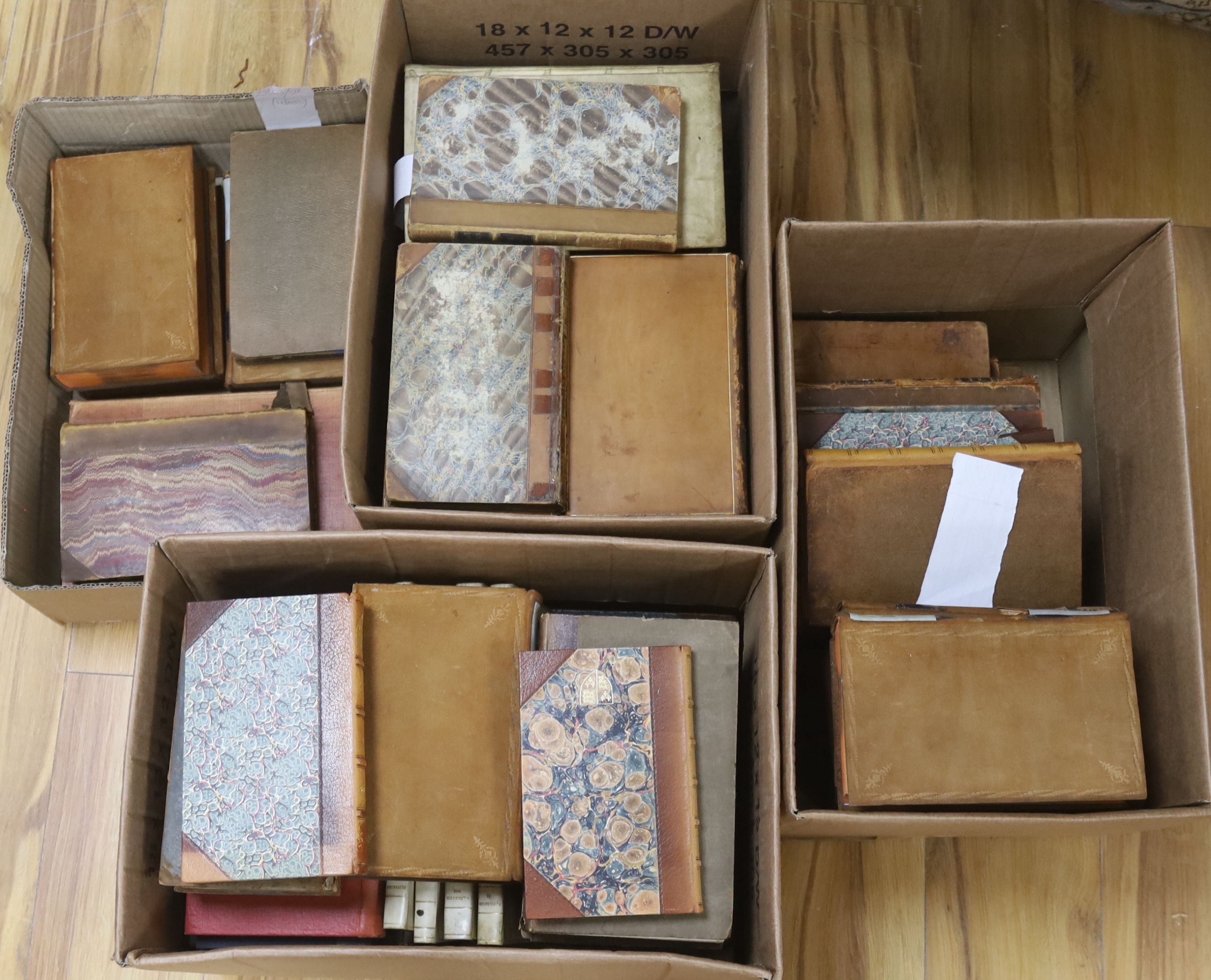 Antiquarian Books - Classics Editions, 18th and 19th centuries, various bindings (mostly leather), approx 60.